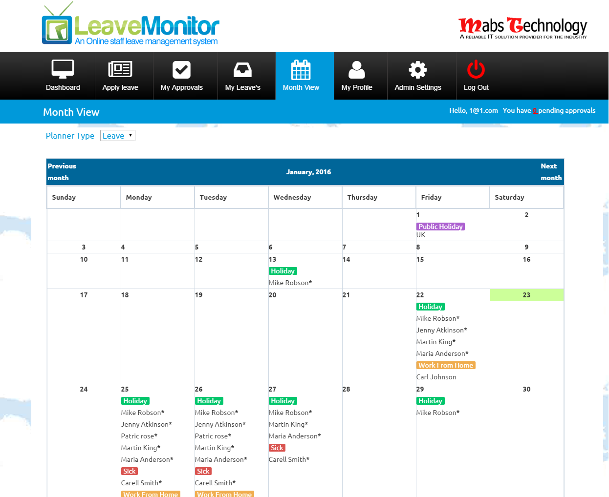 employee leave tracker
